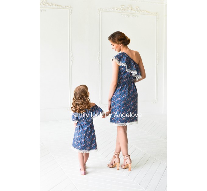 Matching Family Outfits Toddler Peasant Girls Dresses Mommy and Me Outfits Summer Dress Сotton Flowers  Mother and Daughter
