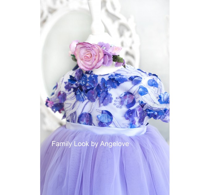 Mommy and Me Outfits Matching Dresses Mother Daughter Tutu Birthday Wedding Babygirl Violet Mini Tulle