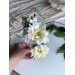 White Crown Flowers Girl - Headband for Babygirl Wedding  -  Wool Felt Hair Accessories - Сhildren's photo props